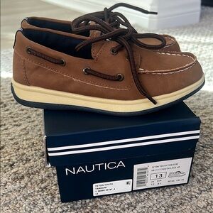 Nautica Brown Boat Kids Shoes Classic Suede Design